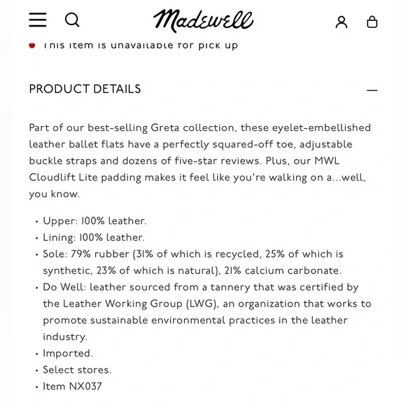 Madewell Double Strap Ballet Flats Brown Flats with Grommet Detail Size 8 NWT - Picture 3 of 9